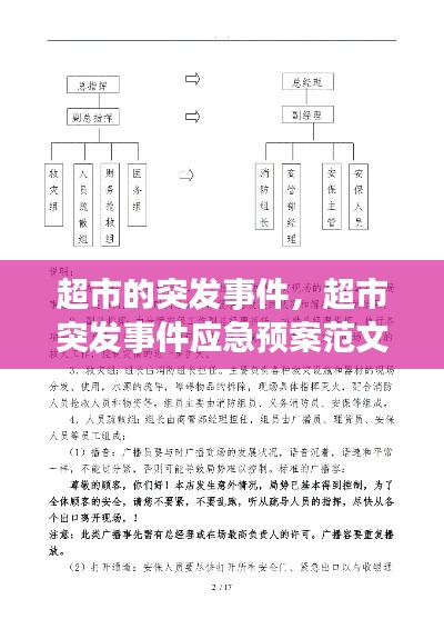 超市的突发事件,超市突发事件应急预案范文