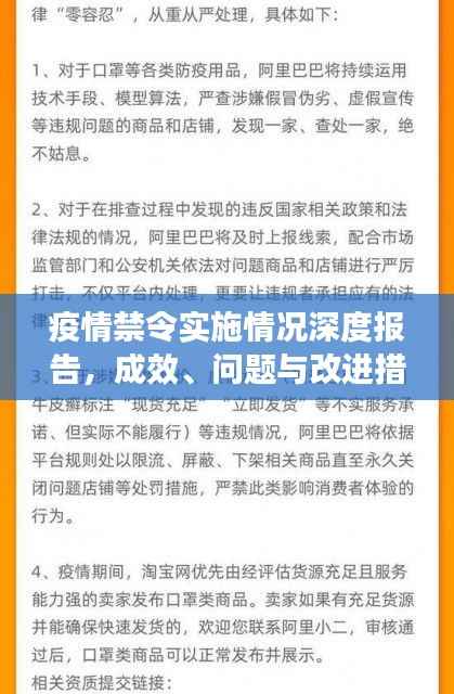 疫情禁令实施情况深度报告,成效、问题与改进措施